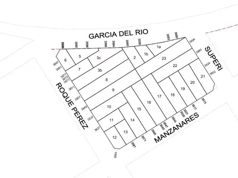 Terreno en Venta 17  mts Fondo