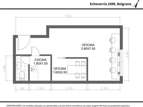 Departamento en Venta de 1 dormitorio
