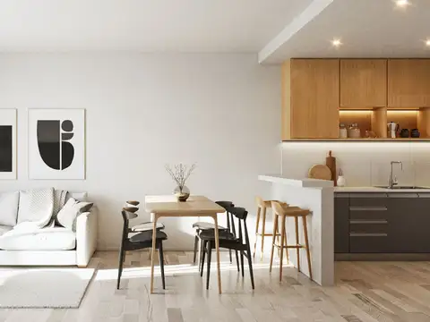 Departamento 2 ambientes con 1 baño