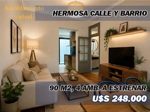 Ph todo a nuevo, 4 amb, 90 m2, Palermo Concepción