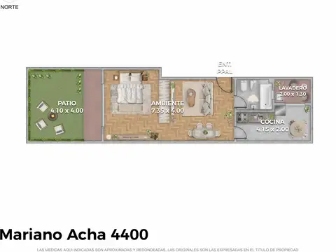 Depto Tipo Casa en Venta de 2 ambientes