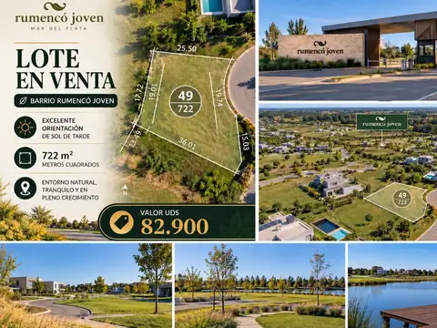 Terreno en Venta de 722,0 m2
