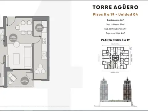 VENTA DEPARTAMENTO 2 AMB A ESTRENAR TORRE ABASTO