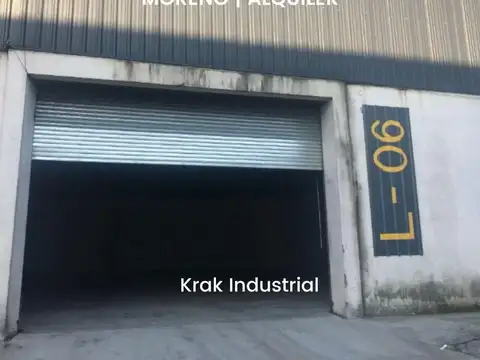 Alquiler depósito de 450 m2 en predio cerrado. Moreno, Acceso Oeste.