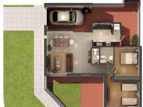 Casa 6 ambientes con 1 baño