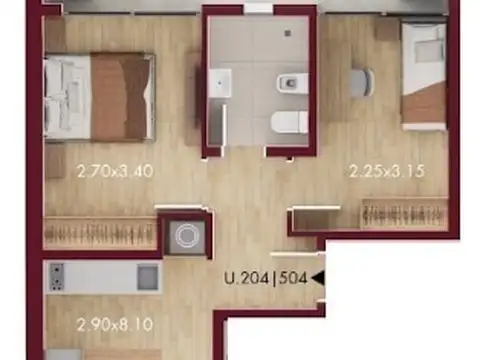 Departamento en Venta de 2 dormitorios