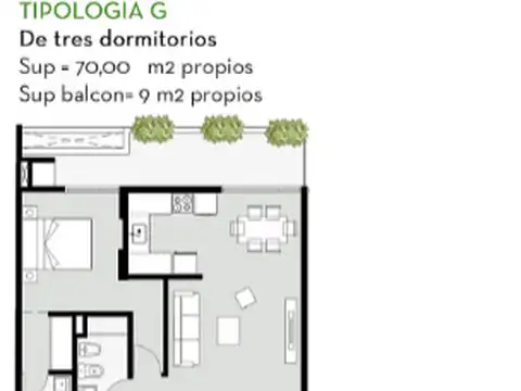 Departamento en Venta de 4 ambientes