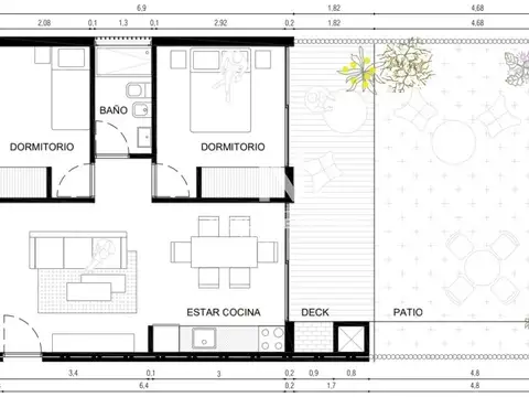 Vende apartamento a estrenar de 1 dormitorio en Punta Ballena