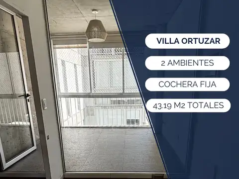2 ambientes al contrafrente cochera fija ,balcon 43,19 m2, edificio: laundry , parrilla, solarium