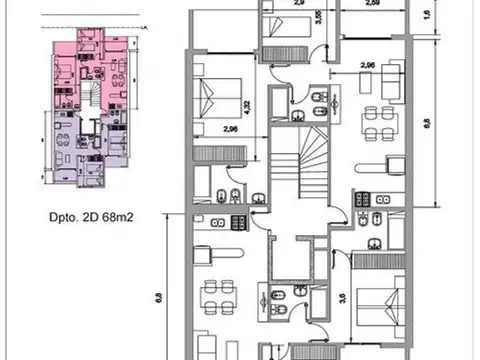 Departamento en Venta de 2 ambientes
