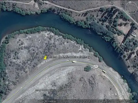 Chacra en venta 2 hectáreas con  532 metros de costa del Río Limay