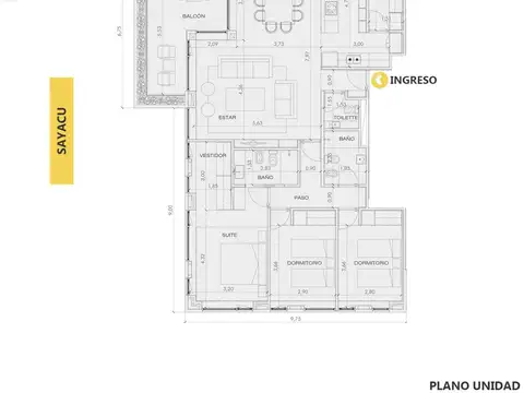 Venta departamento tres dormitorios Aldea Fisherton Rosario