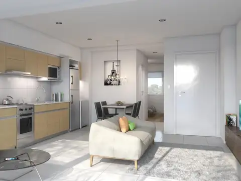 Departamento 2 ambientes con 1 baño