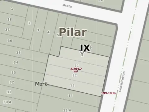 LOTE EN VENTA EN PILAR CON VIVIENDA 2300 mts.