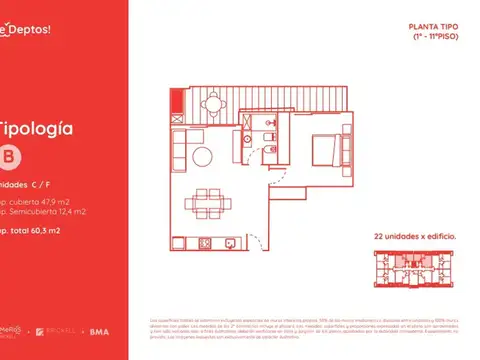 Departamento en Venta Apto profesional