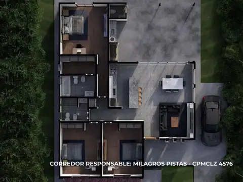 Casa 4 ambientes con 1 baño