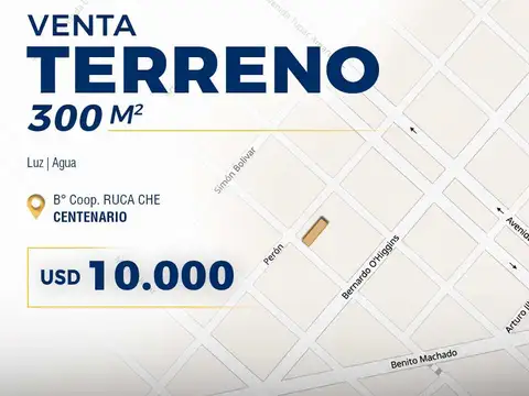 Terreno en venta | CENTENARIO,  para construir tu casa o invertir