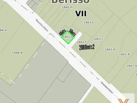 Terreno en Venta de 2000,0 m2