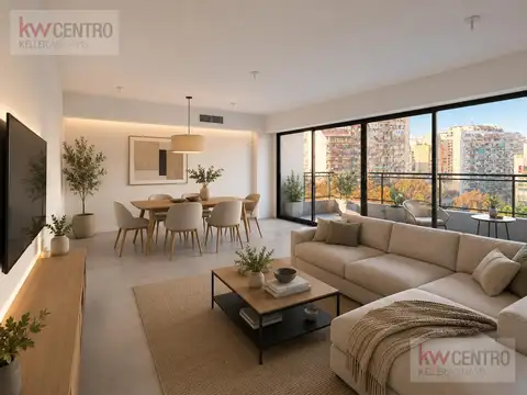 Venta Departamento 4 ambientes en Caballito a estrenar. Balcón aterrazado con Parrilla al frente.