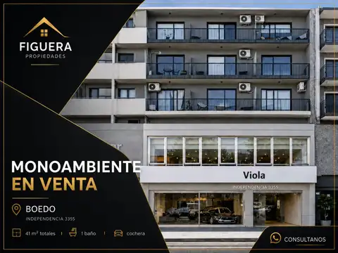Monoambiente con balcón y cochera en Boedo ? Apto crédito