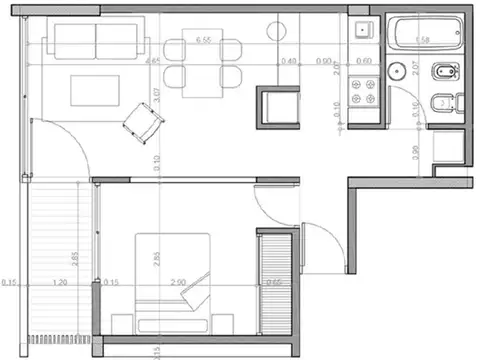 Departamento en Venta de 2 ambientes