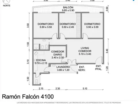 Coronel Ramón Lorenzo Falcón 4100, Piso 1