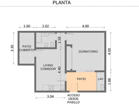 Depto Tipo Casa en Venta de 2 ambientes