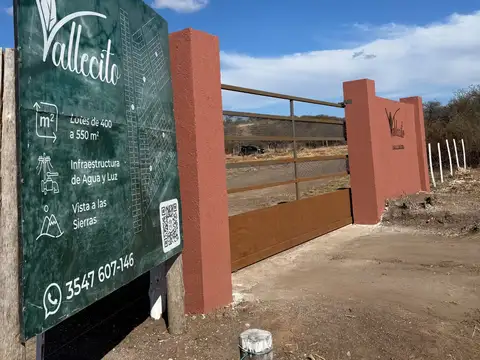 Lote en Vallecito - A minutos de Alta Gracia