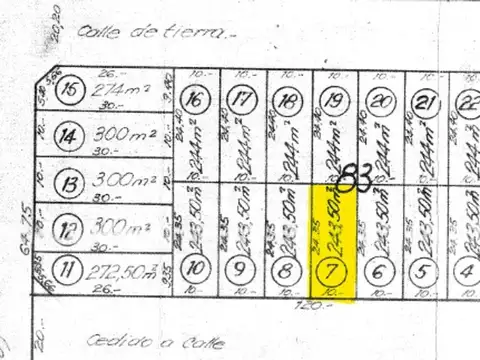 Terreno en Venta de 244,0 m2