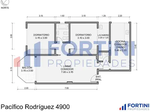 Departamento en Venta de 3 ambientes