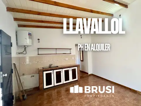 PH EN ALQUILER EN LLAVALLOL DOS AMBIENTES