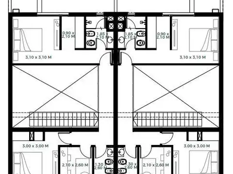 Depto Tipo Casa 10 ambientes con 2 baños