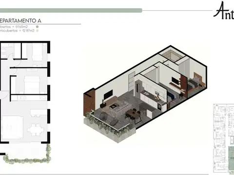Departamento en Venta de 2 dormitorios