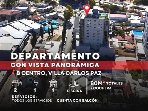 Venta Departamento De 2 Dormitorios En Pleno Centro Con Cochera Y Amenities – Villa Carlos Paz