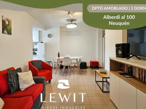 ALQUILER DEPARTAMENTO AMOBLADO, 2 DORMITORIOS, NEUQUEN, ZONA CENTRO