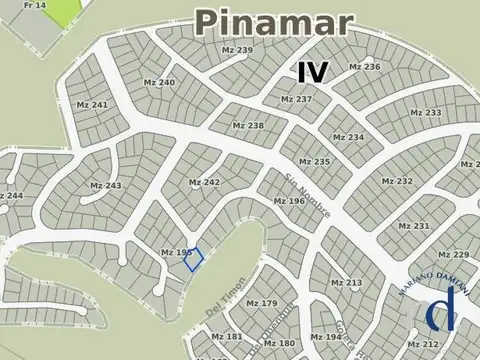 Lote Unifamiliar en Pinamar Zona Álamos
