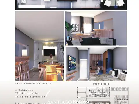 Departamento en Venta de 3 ambientes