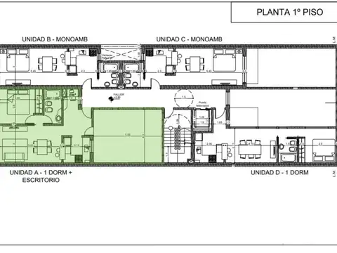 Departamento en Venta de 2 ambientes
