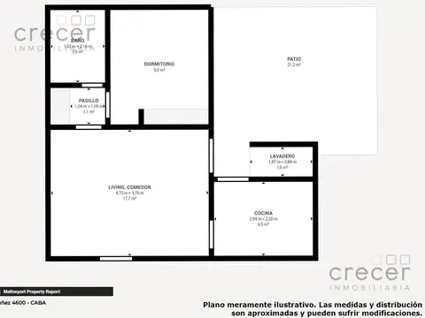 Departamento en Venta de 1 dormitorio