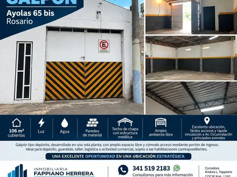 GALPON/DEPOSITO AYOLAS 65 BIS 106m2