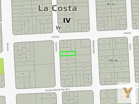 Terreno en Venta 10  mts Frente