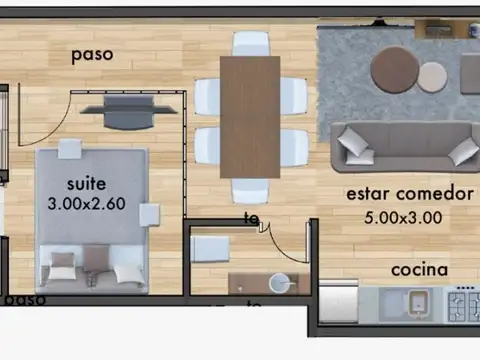 DEPARTAMENTOS DE 2 Y 3 AMBIENTES