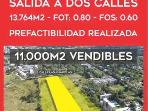 terreno 13774 m2 ideal emprendimiento en del viso