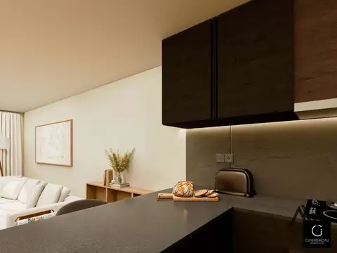 Departamento 2 ambientes con 2 baños