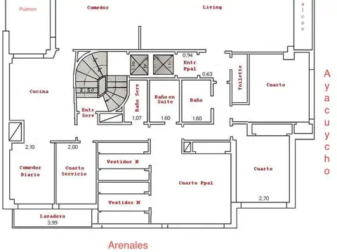 Arenales 1900, Piso 8°