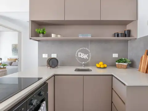 Departamento 2 ambientes con 2 baños