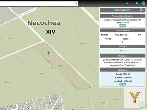 Terreno en Venta en Necochea, USD 800.000