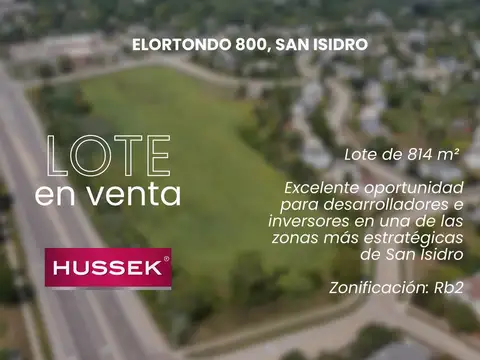 Excelente Lote / Terreno de 814 m² en Venta en San Isidro