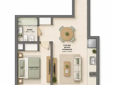 Departamento en Alquiler en Belgrano, USD 1.200