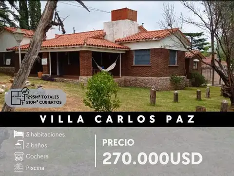 Venta De Casa De 3 Dormitorios Con Terreno De 1295M² En Los Manantiales - Villa Carlos Paz